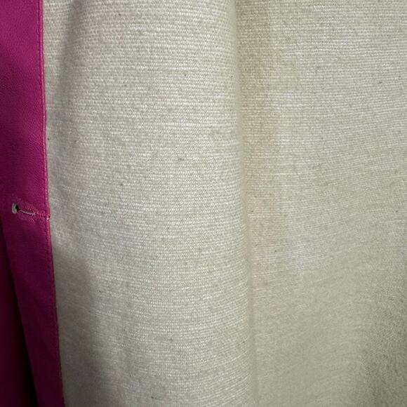 5 for $25 CLEAROUT! Bright Pink Barbiecore Faux Leather Button Up Jacket Size L - Picture 12 of 14
